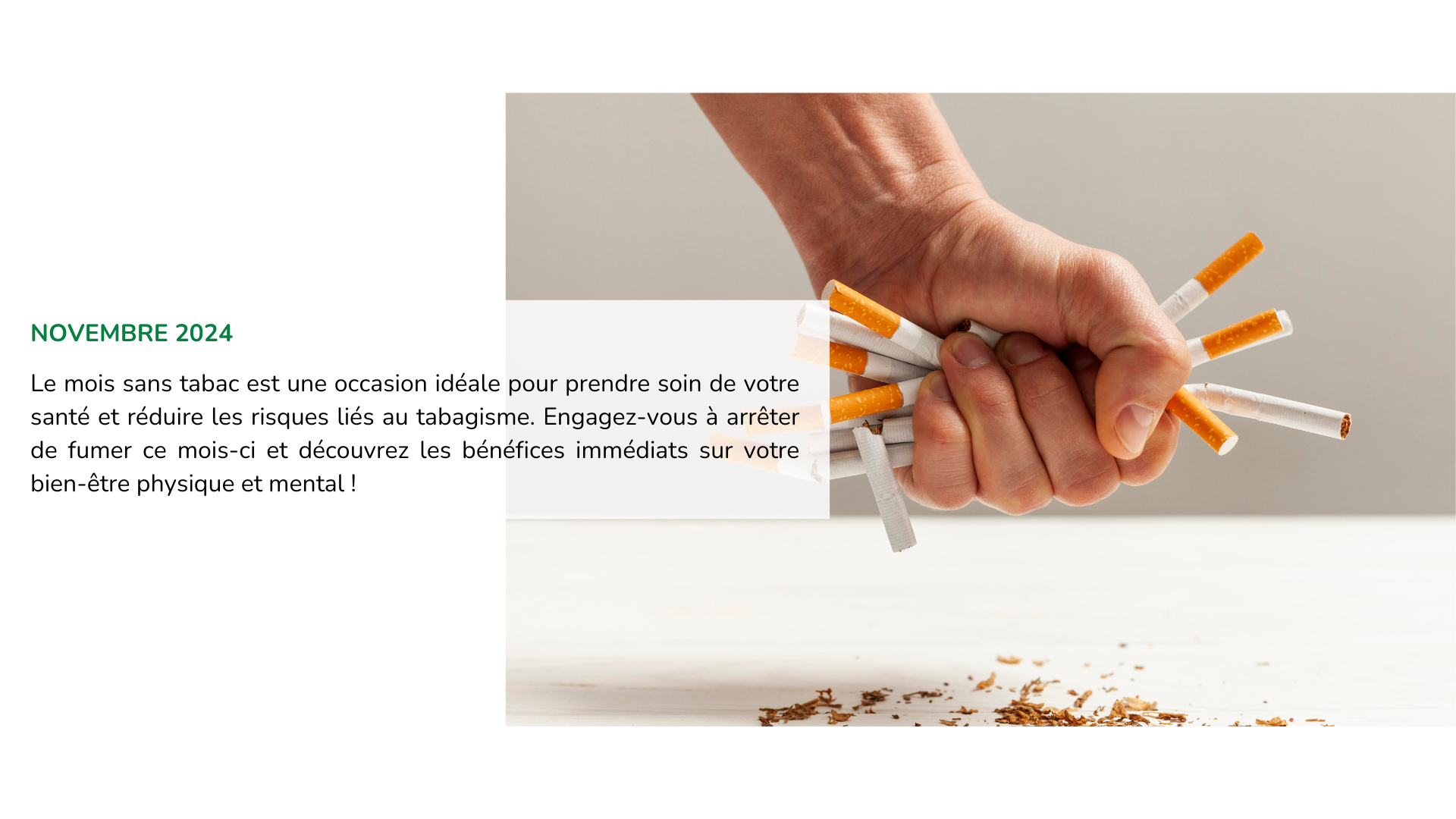 Conseil - Novembre - Mois sans tabac - Pharmacie sous l'Église